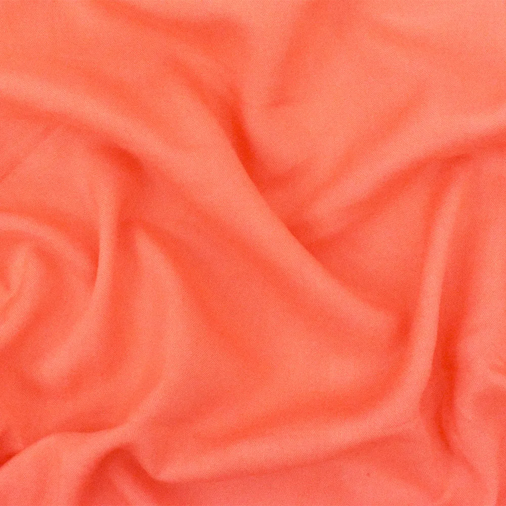 Orange Solid Rayon Challis Woven Fabric