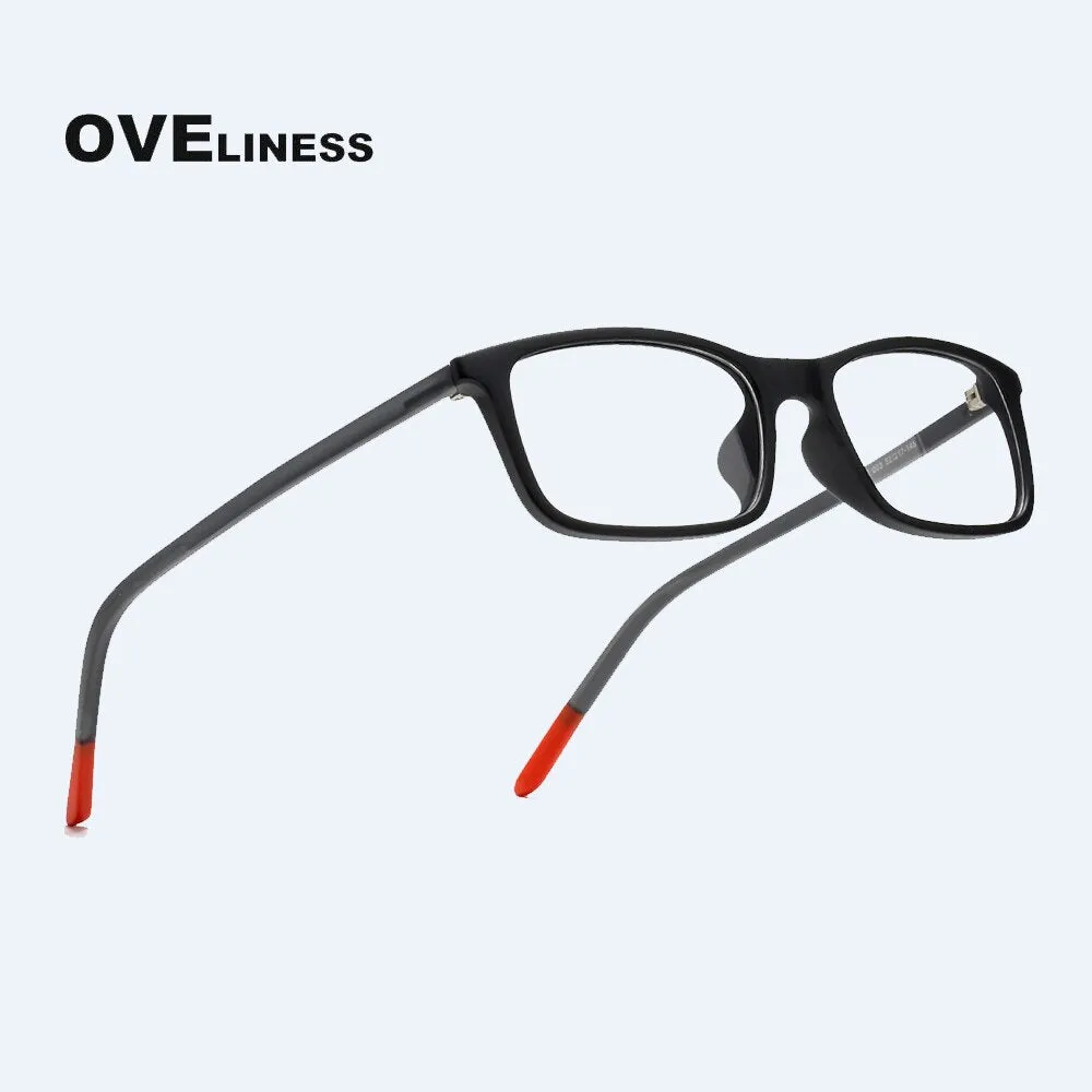 Oveliness Unisex Full Rim Square Tr 90 Titanium Eyeglasses 7252