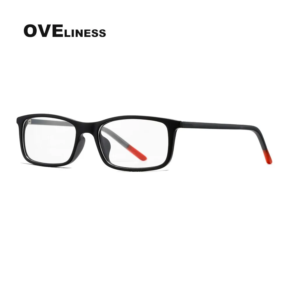 Oveliness Unisex Full Rim Square Tr 90 Titanium Eyeglasses 7252