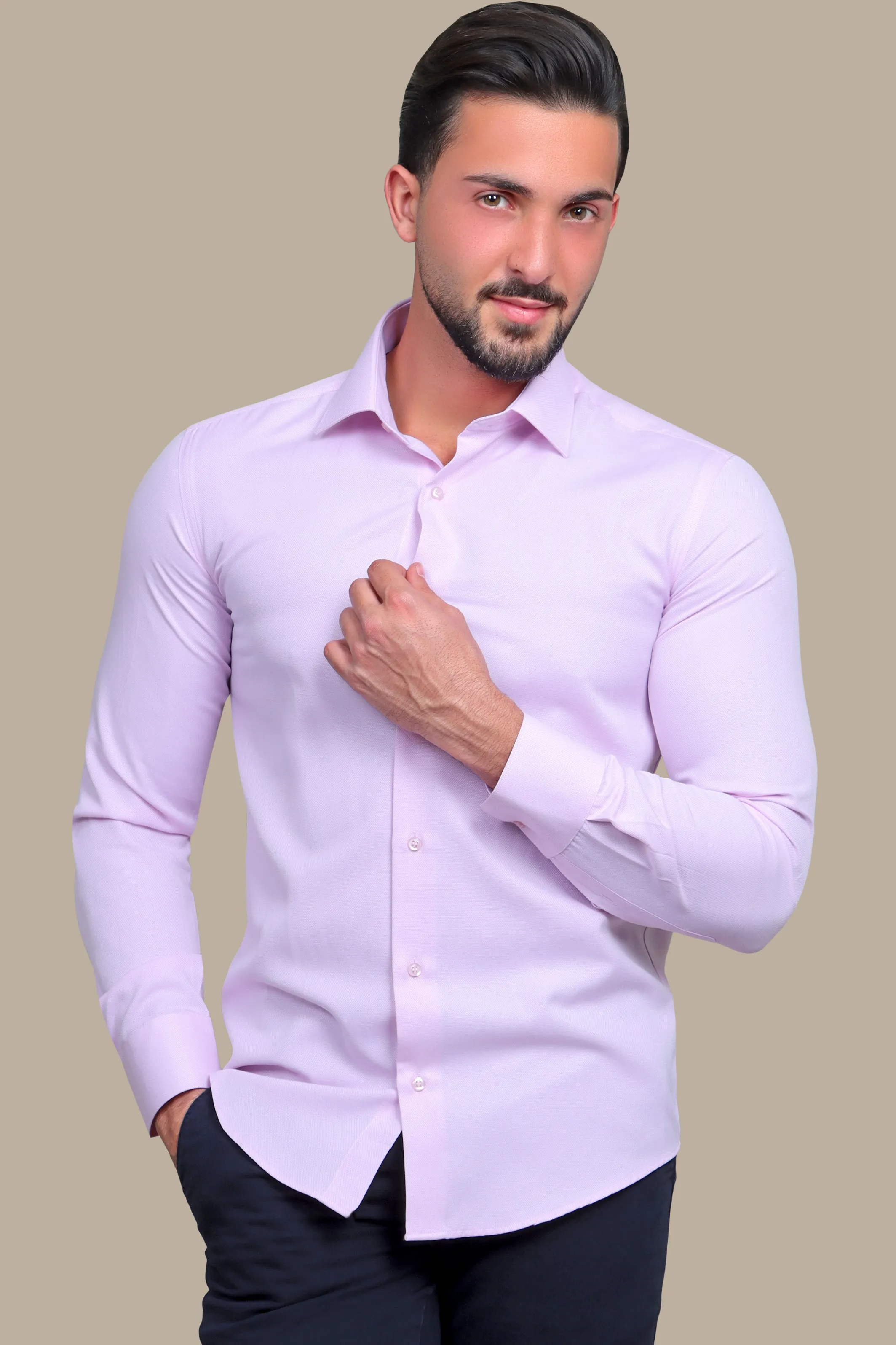 Pink Slim Fit Oxford Shirt