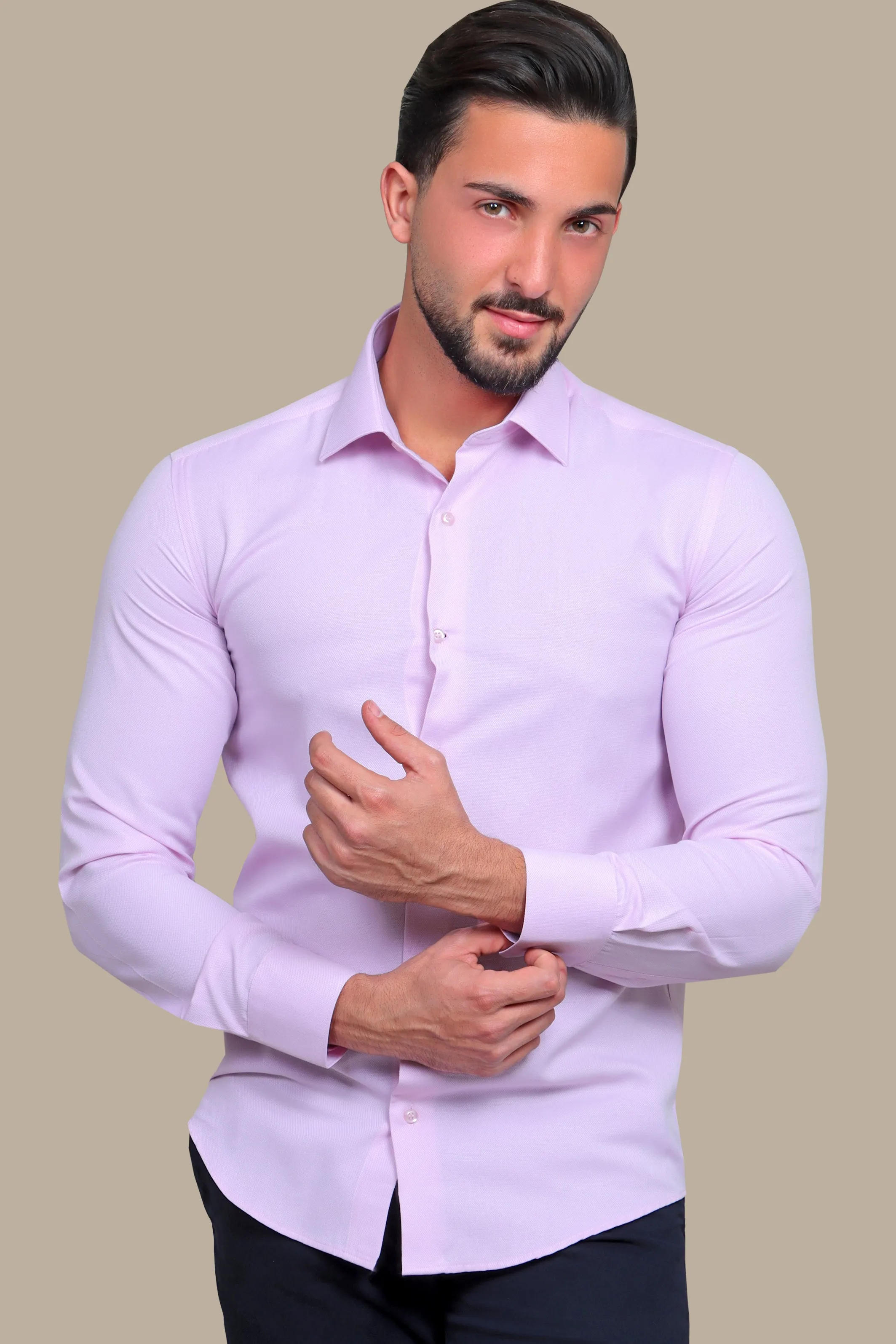 Pink Slim Fit Oxford Shirt