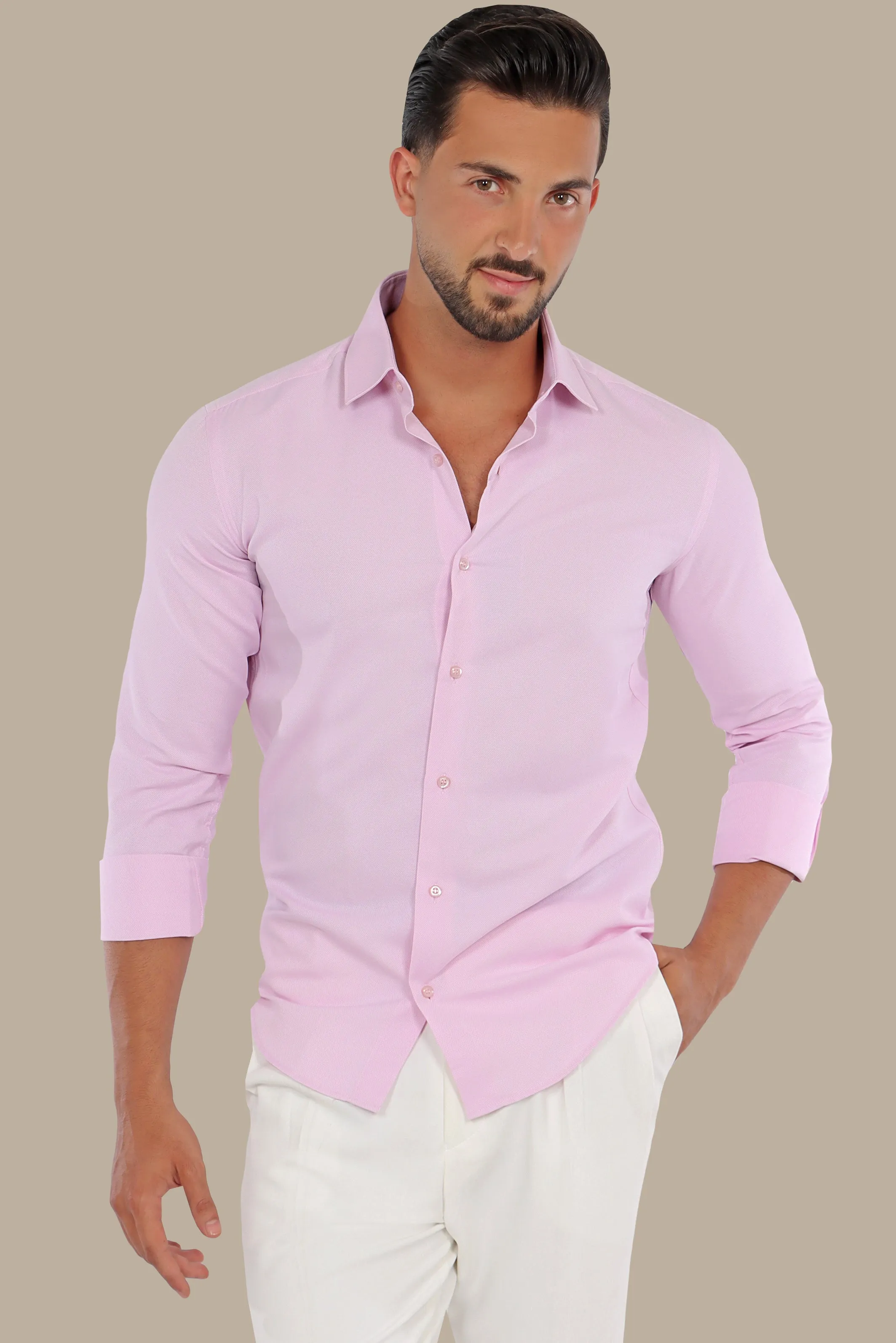 Pink Slim Fit Oxford Shirt