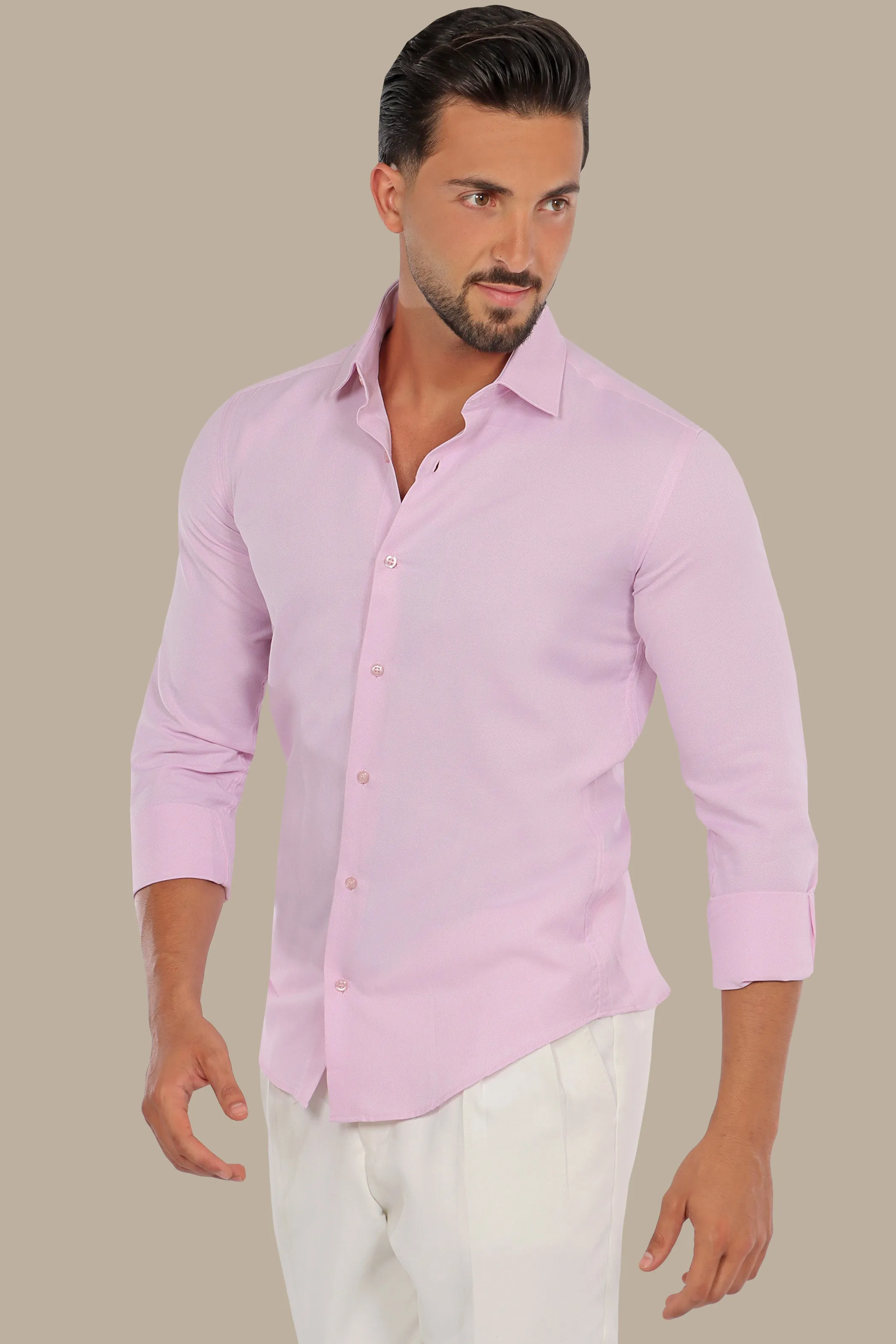 Pink Slim Fit Oxford Shirt