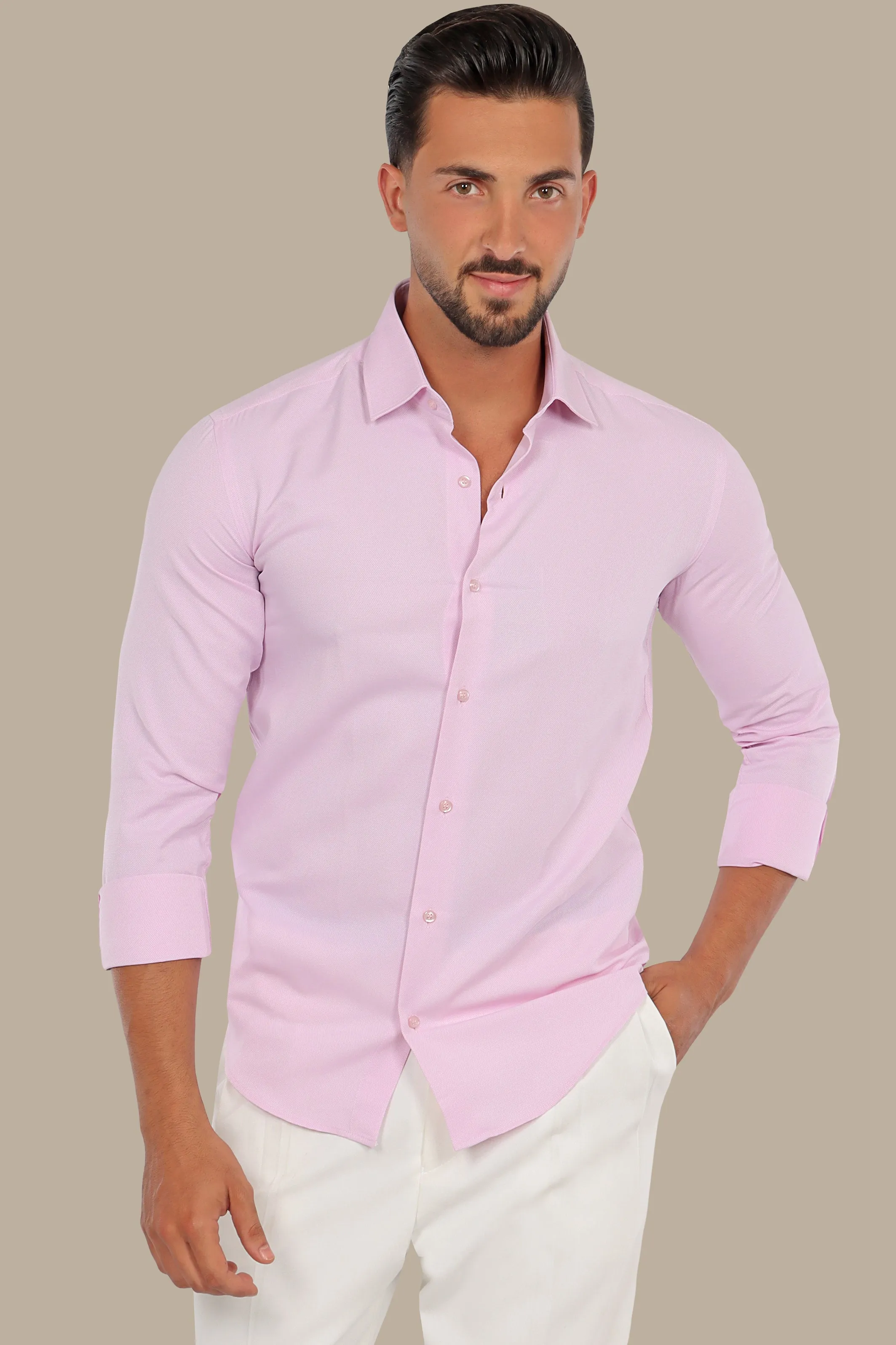 Pink Slim Fit Oxford Shirt