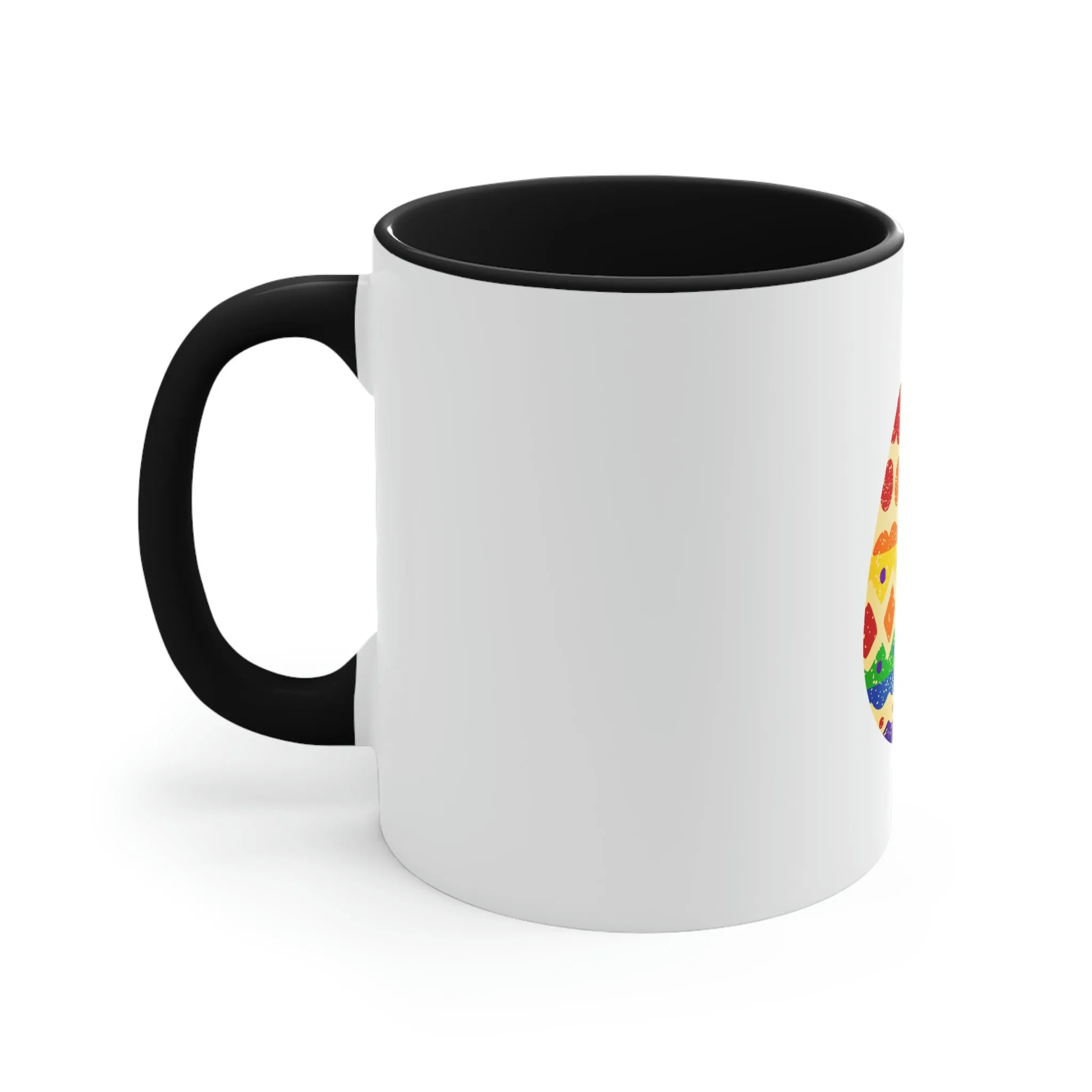 Rainbow Flag Accent Coffee Mug Easter Festival - Easter Egg