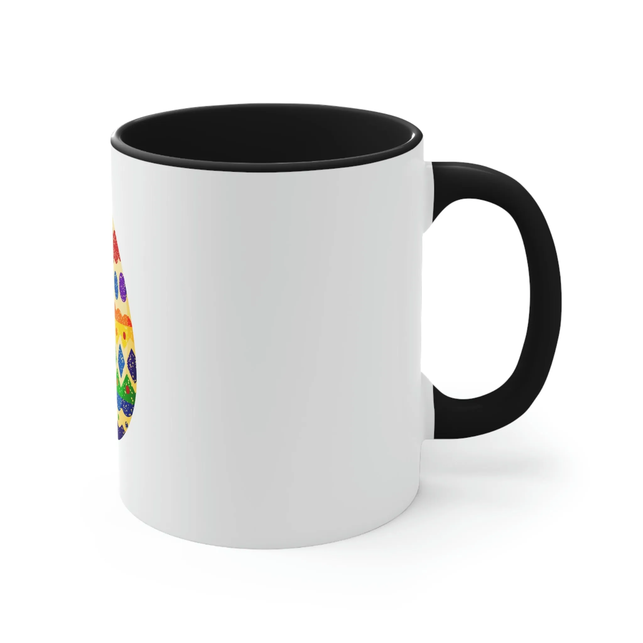 Rainbow Flag Accent Coffee Mug Easter Festival - Easter Egg