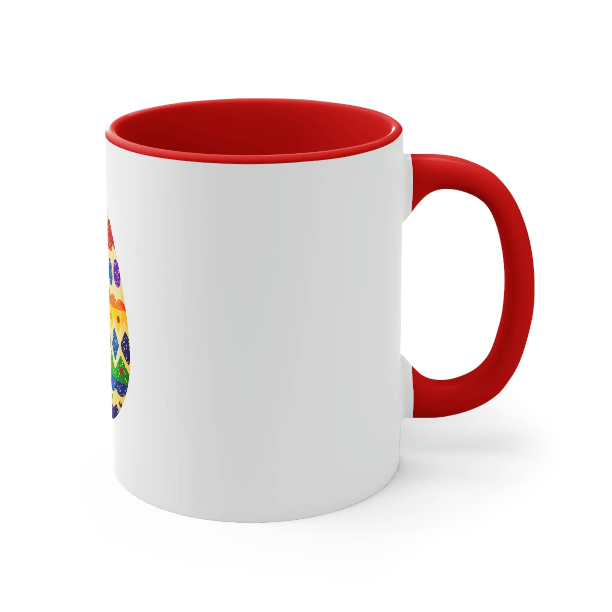 Rainbow Flag Accent Coffee Mug Easter Festival - Easter Egg