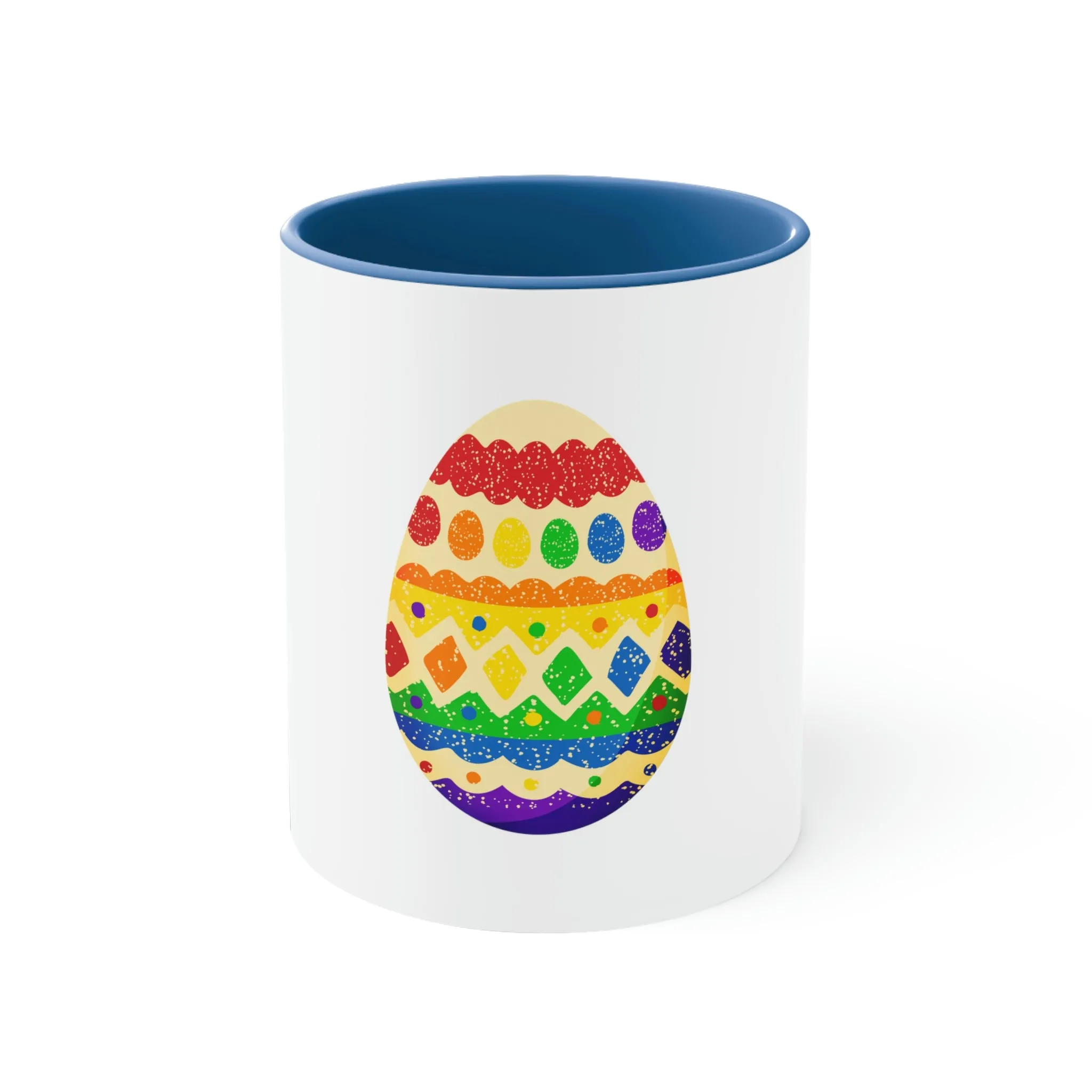 Rainbow Flag Accent Coffee Mug Easter Festival - Easter Egg