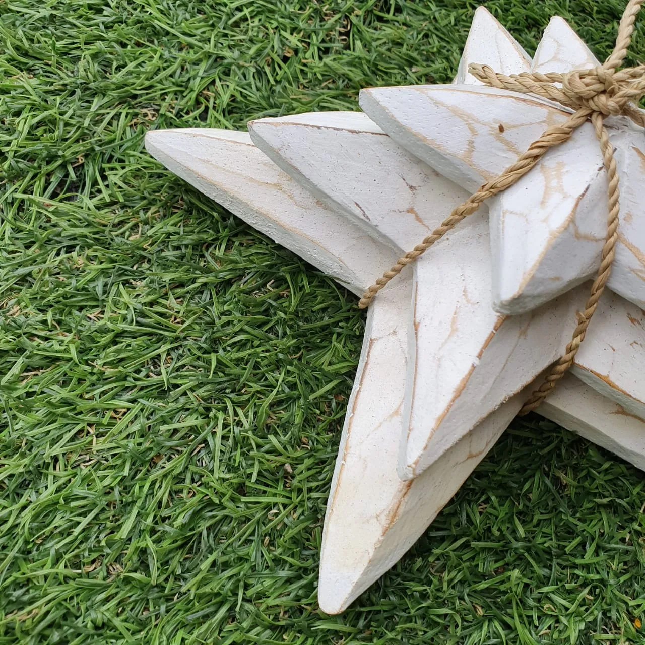 Set 3 Wooden Carved Star1