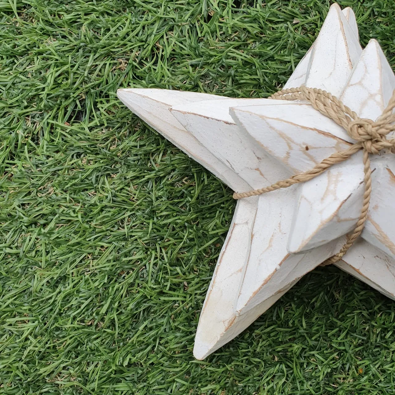 Set 3 Wooden Carved Star1