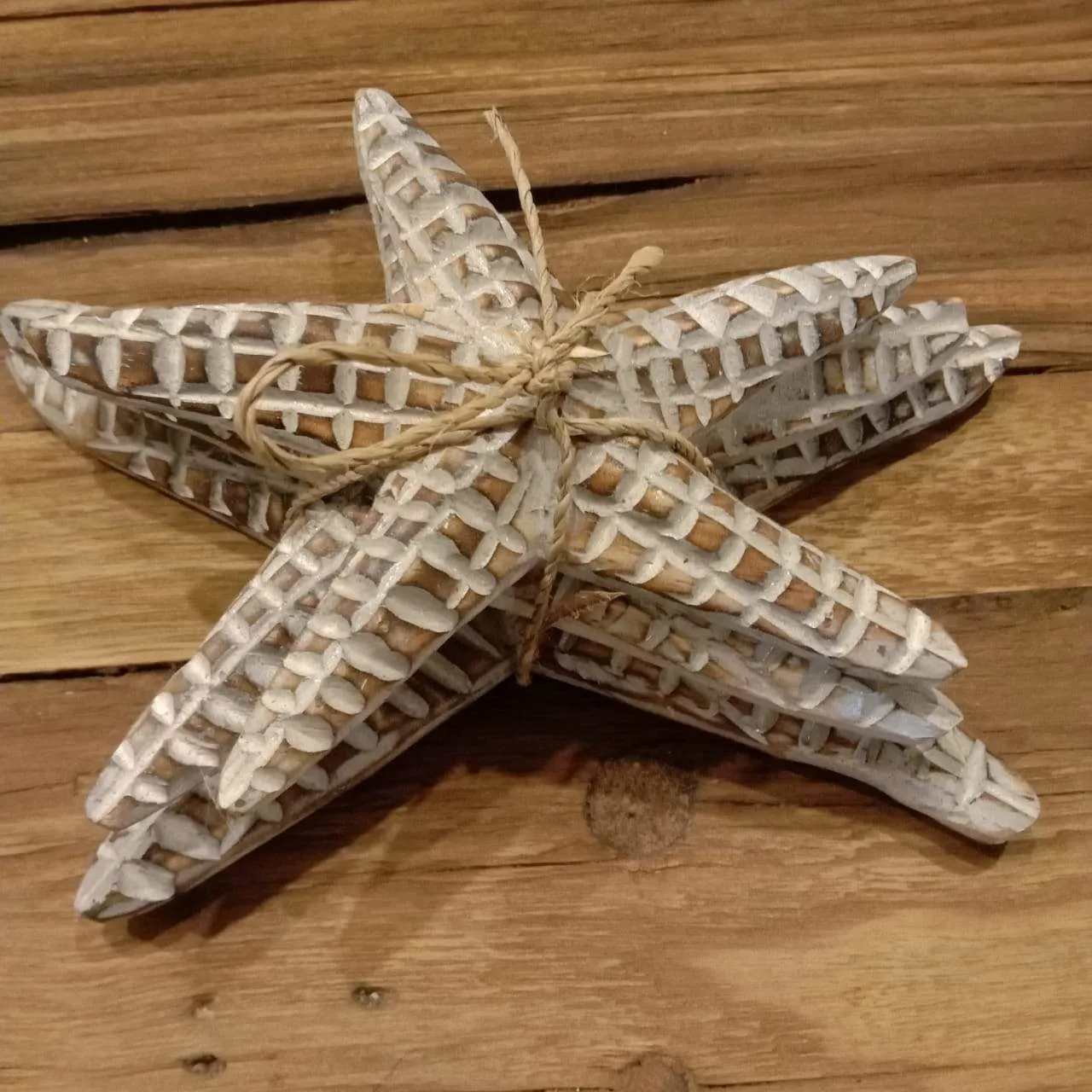 Set 3 Wooden Carved Star1