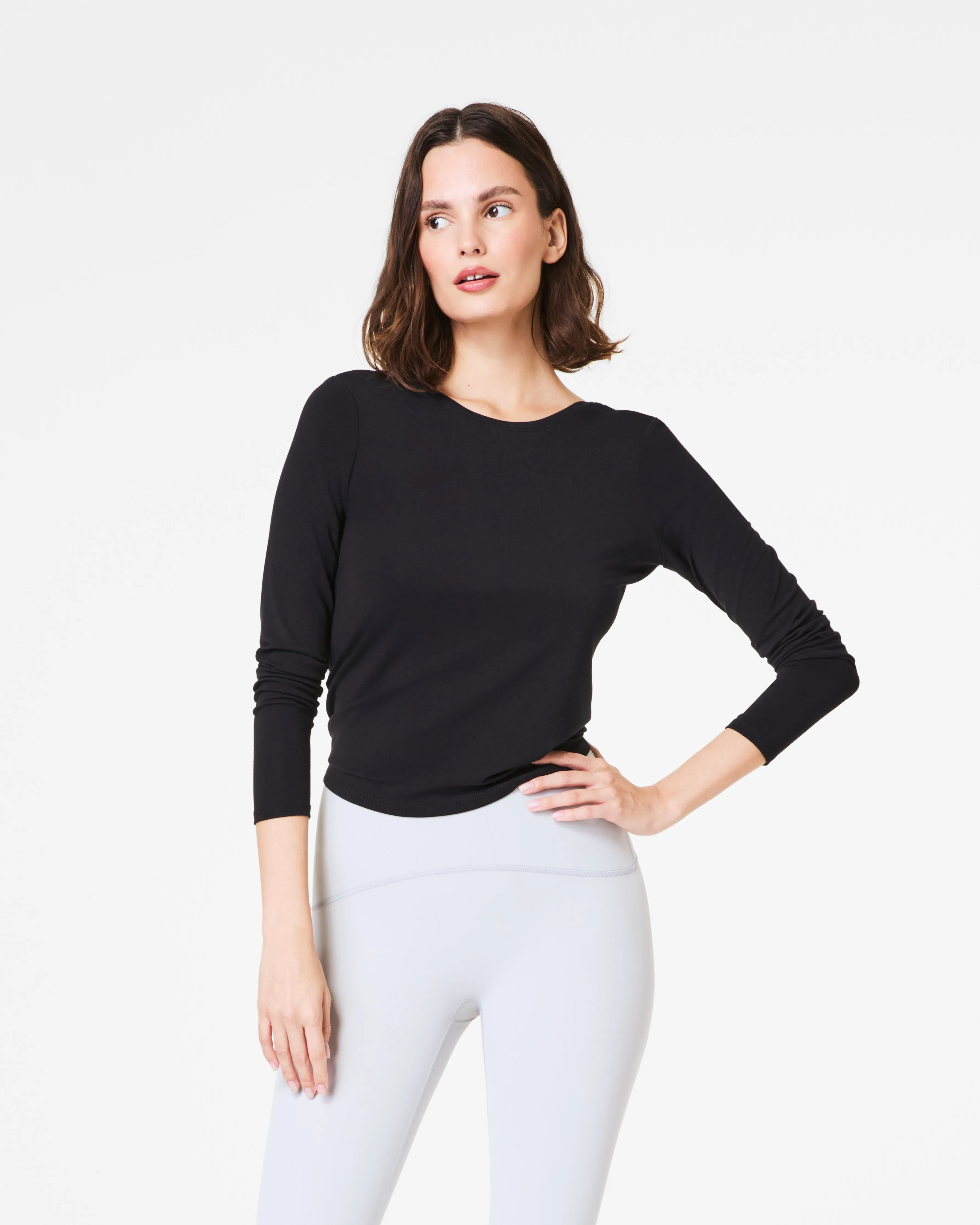 SPANX® Better Base Long Sleeve Convertible Tie Top