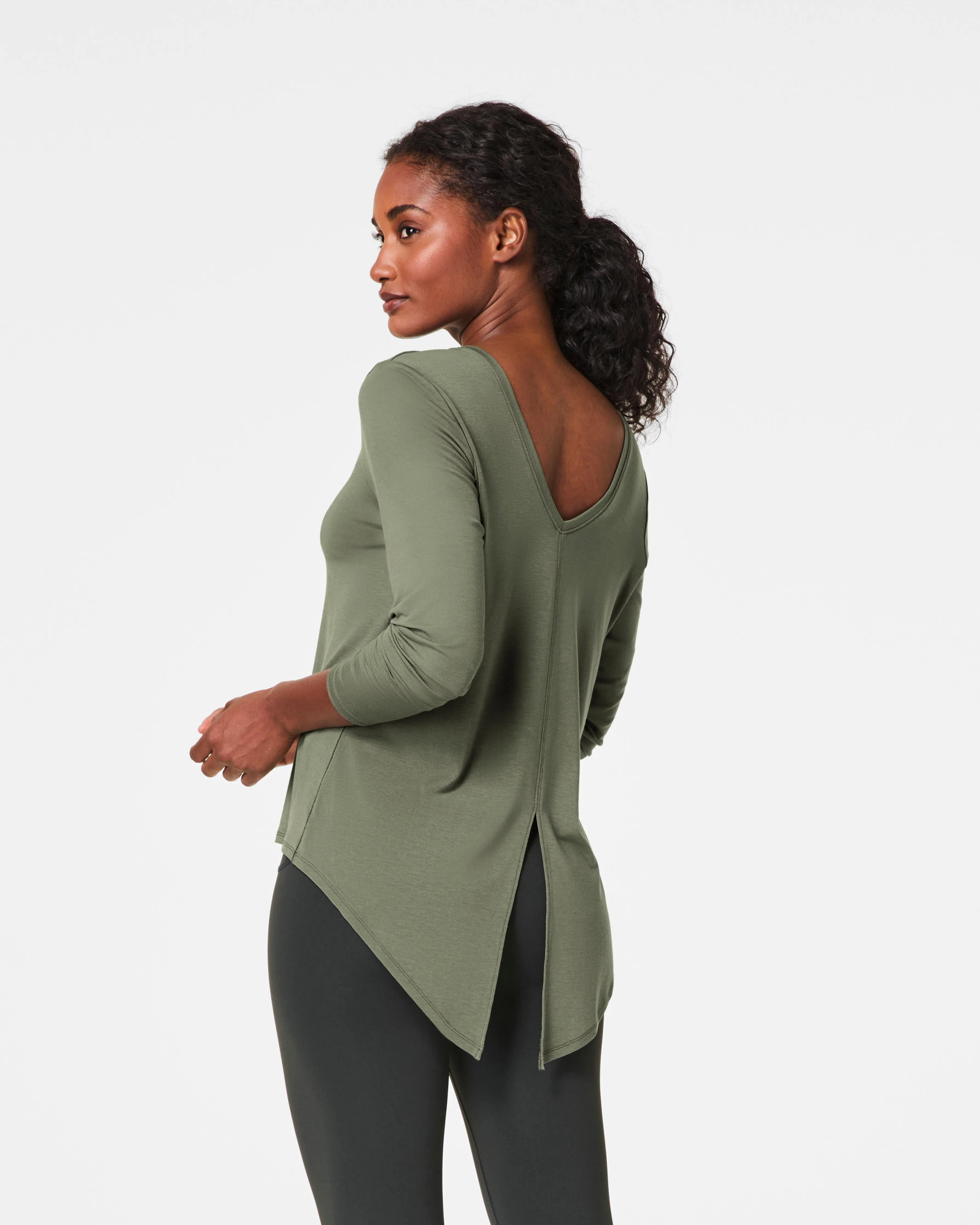 SPANX® Better Base Long Sleeve Convertible Tie Top