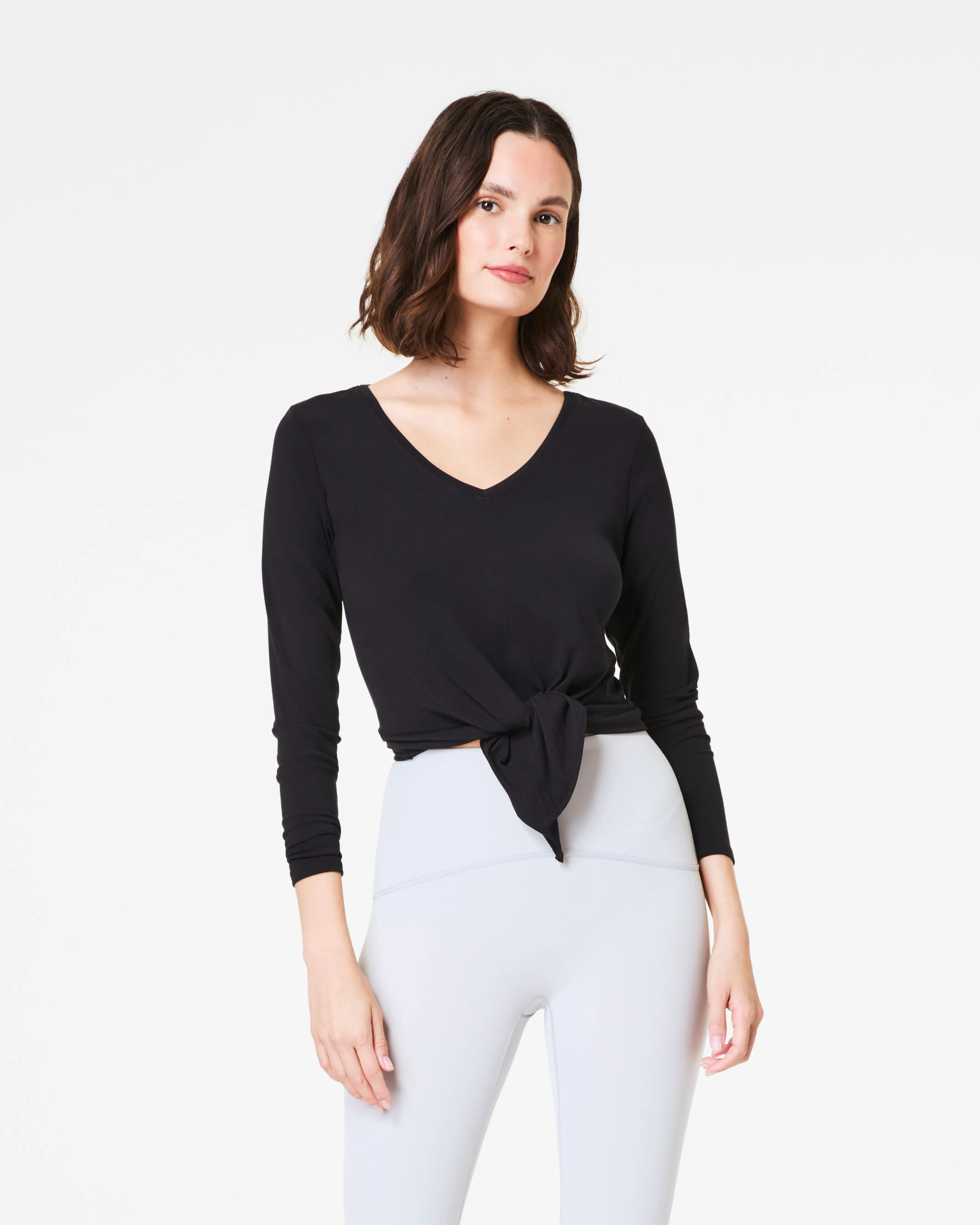 SPANX® Better Base Long Sleeve Convertible Tie Top