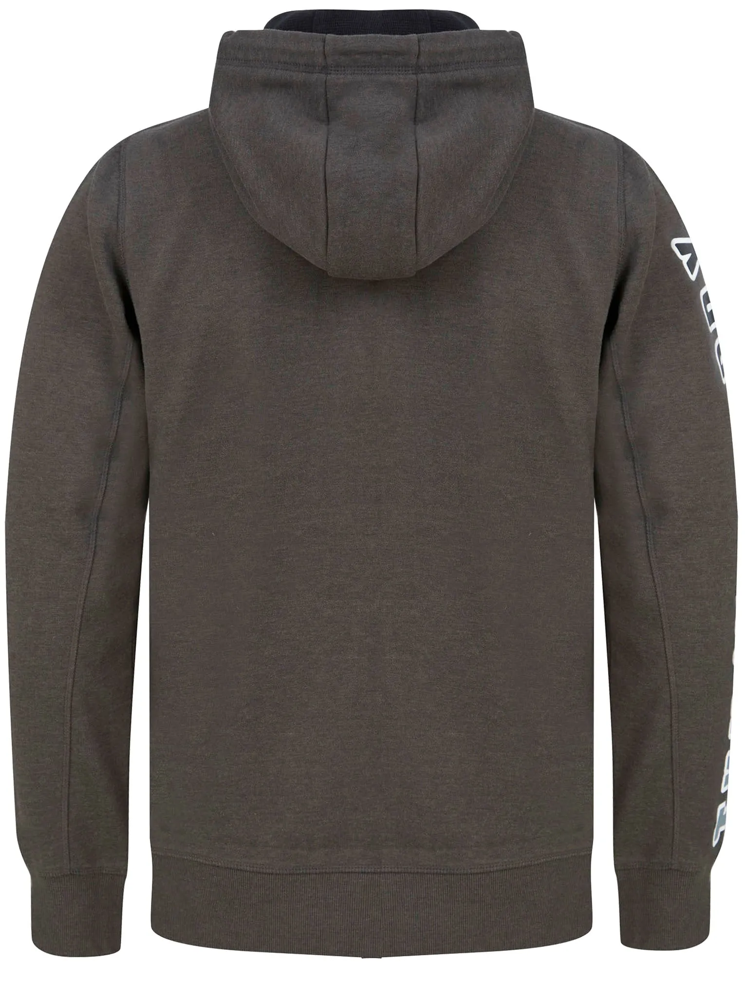 Spark Zip Through Hoodie With Sleeve Detail In Eiffel Tower Grey - Tokyo Laundry