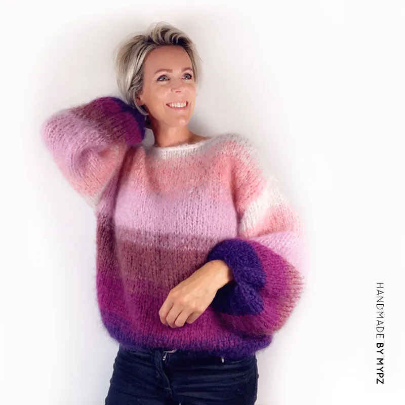 Striped mohair pullover Jolie