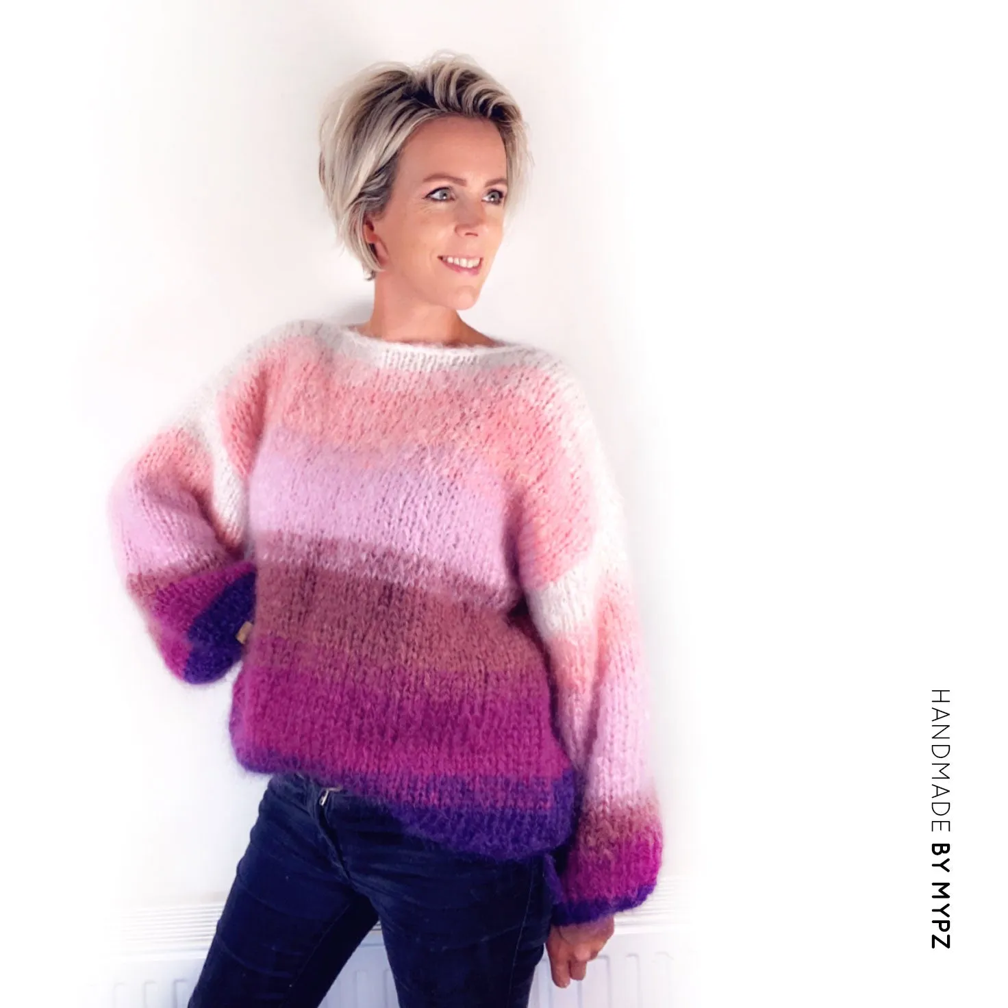 Striped mohair pullover Jolie