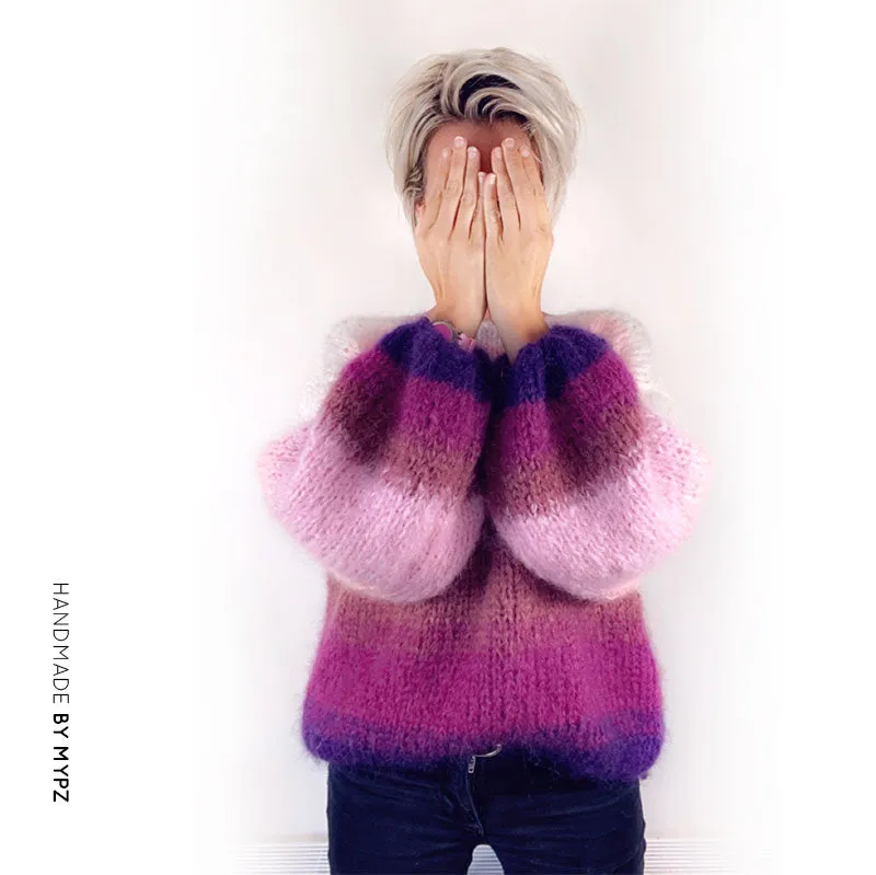 Striped mohair pullover Jolie