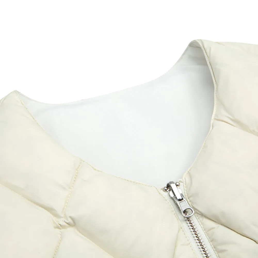 STÜSSY REVERSIBLE QUILTED VEST // CREAM