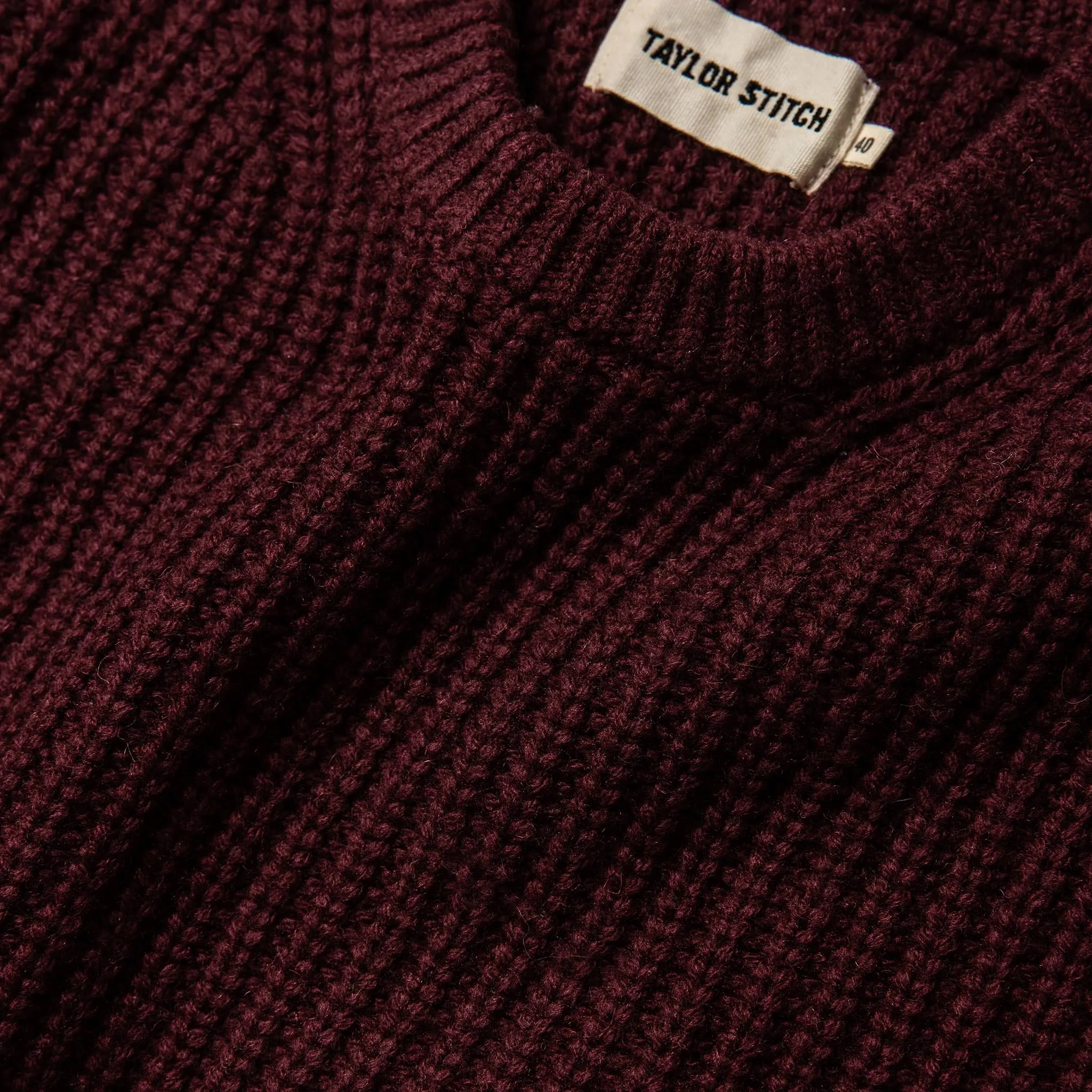 The Wharf Sweater in Burgundy