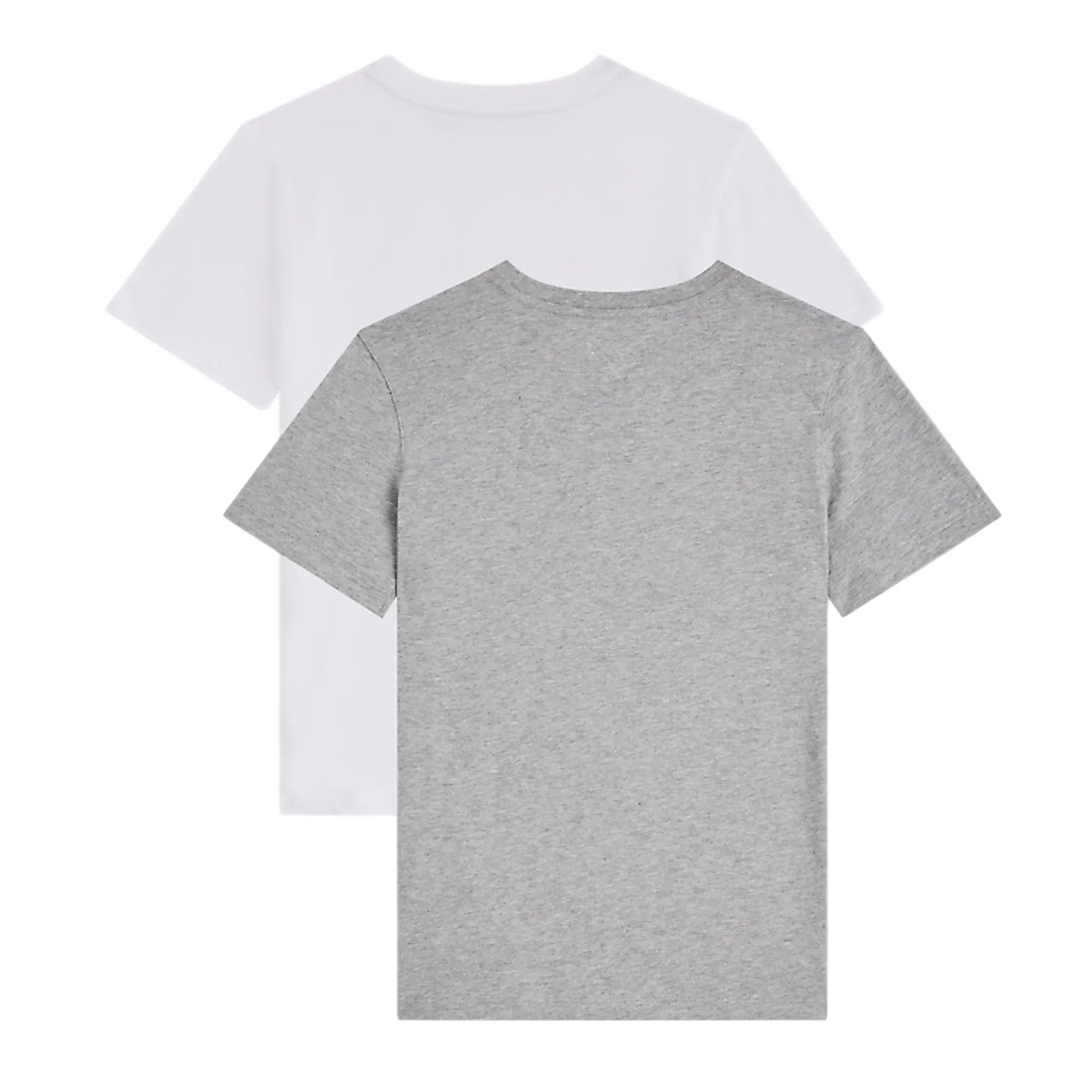 Tommy Hilfiger Boys Tommy Original 2 Pack Crew Neck Short Sleeve - Grey Heather/White