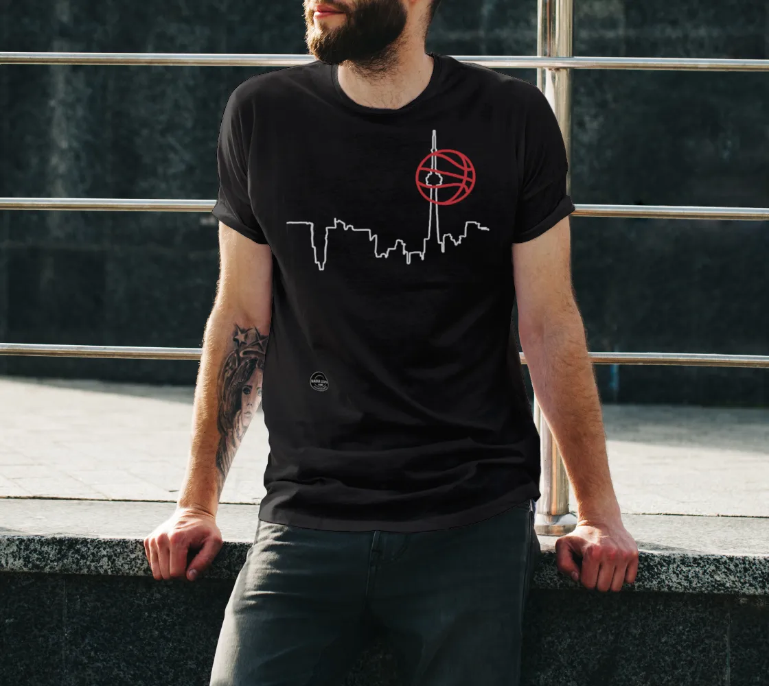 Toronto Skyline B/W Basketball Unisex T-Shirt II