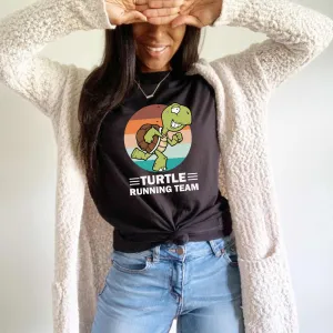 Turtle Running Team, Funny Runner Shirts for Women