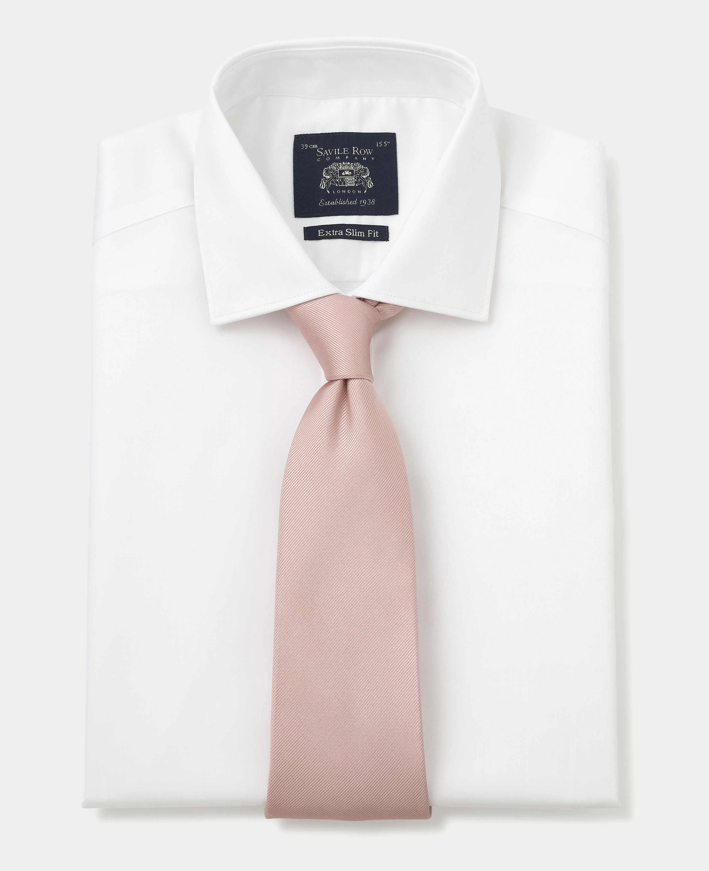 White Twill Extra Slim Formal Shirt - Single Cuff