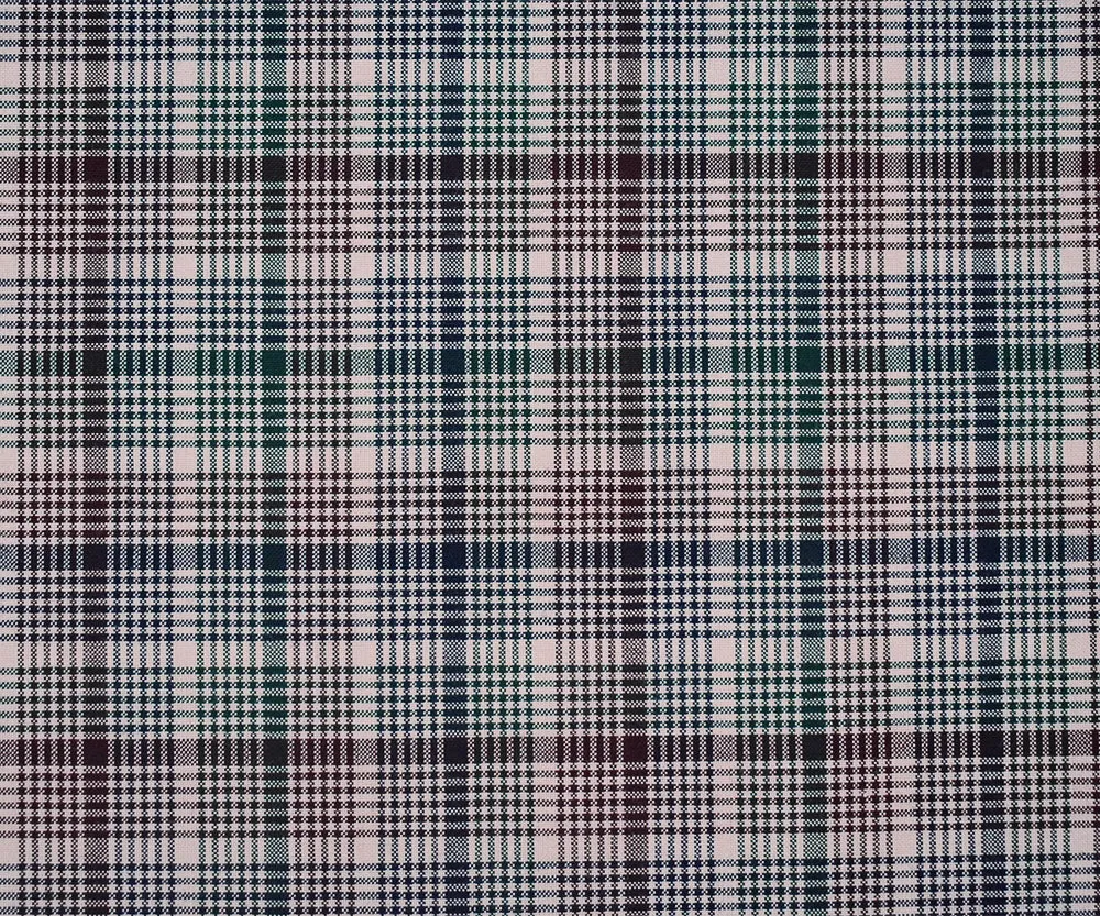 Wine Red-Multi Polyester-Wool Plaid Woven Shirting Fabric